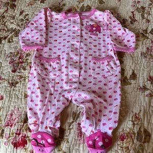 Carters pink, snaps, 1 piece, cotton, size 3 mo $25